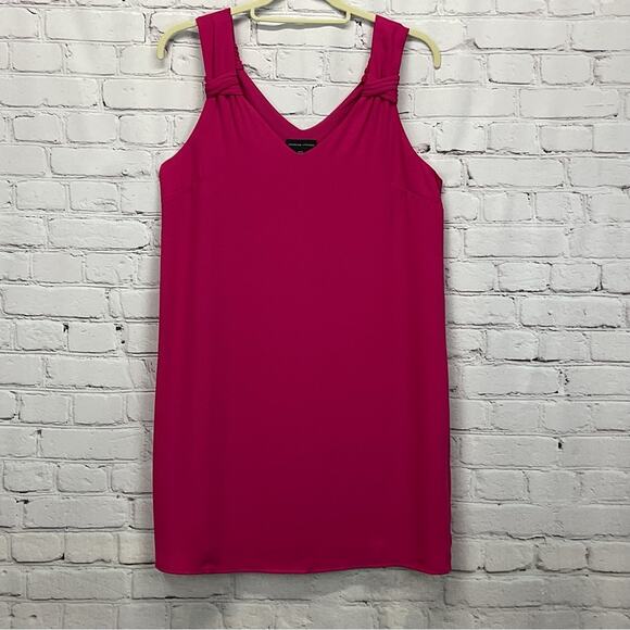 Adrienne Vittadini Shift Dress Women's Size M Fuchsia Mini Sleeveless Party Date - Picture 5 of 6